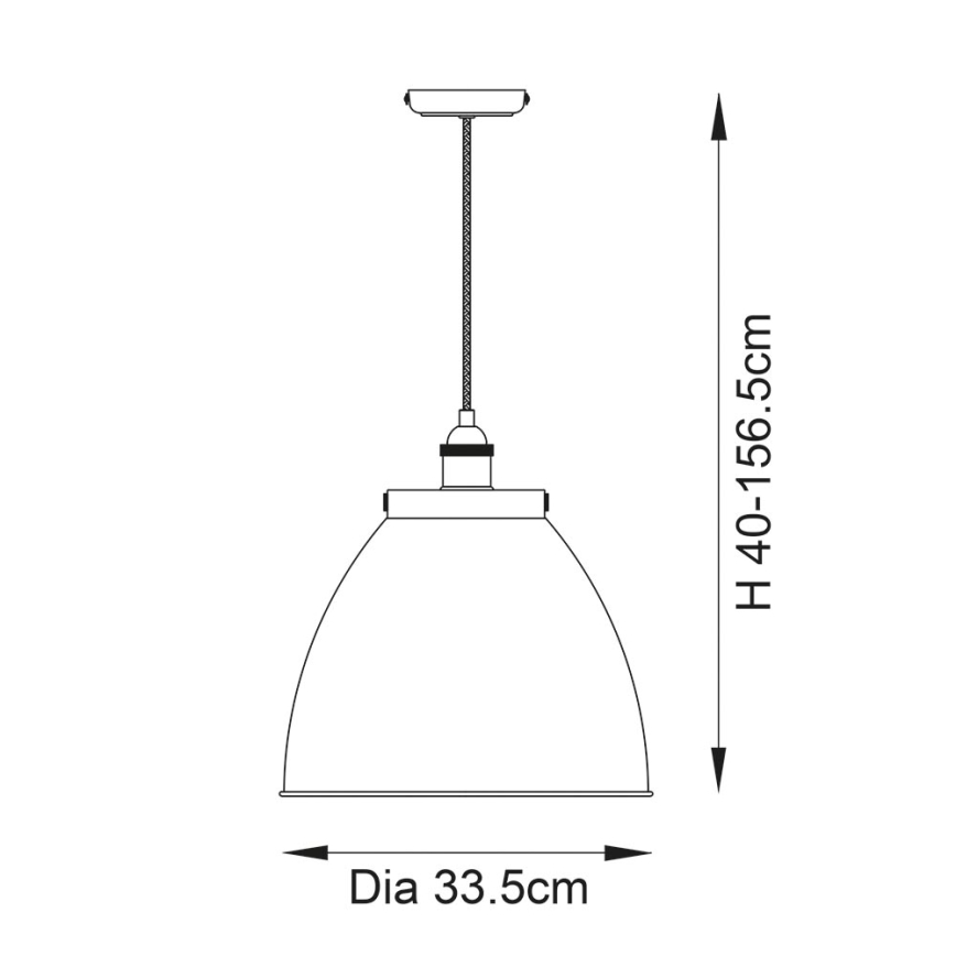 Endon 98749 - FRANKLIN cable-hung pendant light 1xE27/10W/230V black/brass