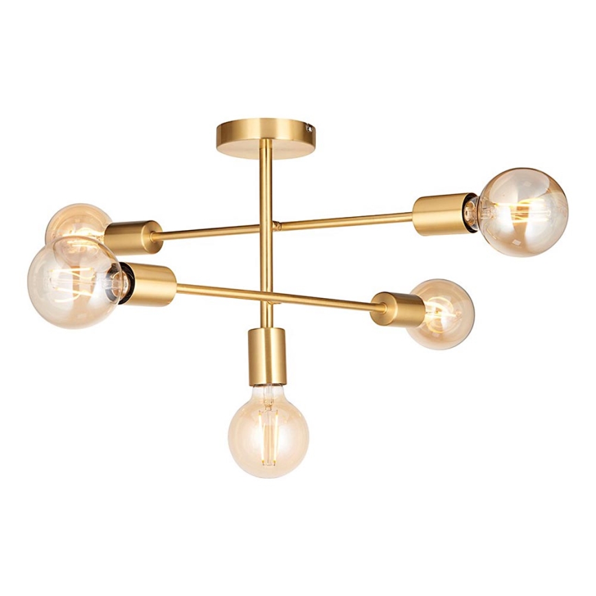 Endon 98786 - Rod-Mounted Chandelier SOHAN 5xE27/10W/230V brass