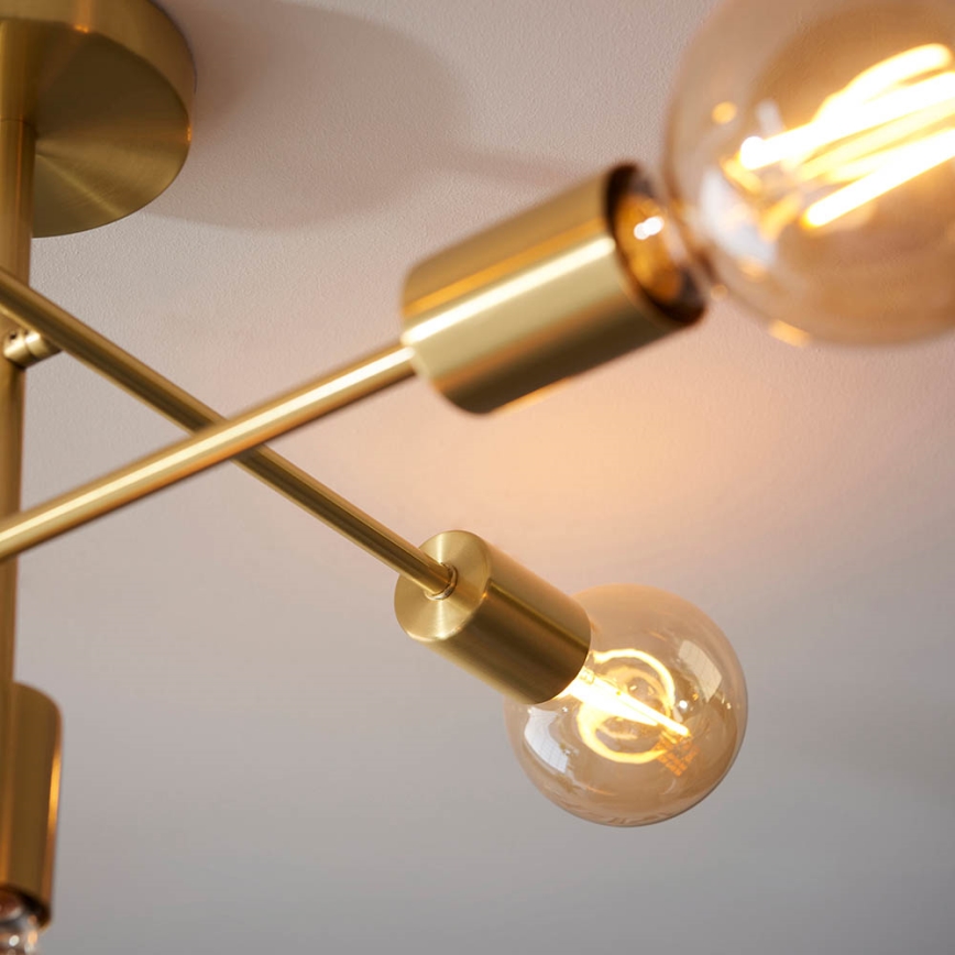 Endon 98786 - Rod-Mounted Chandelier SOHAN 5xE27/10W/230V brass