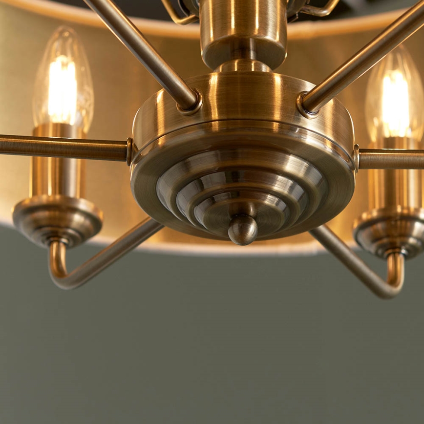 Endon 98933 - Chandelier on a chain HIGHCLERE 6xE14/40W/230V white/brass
