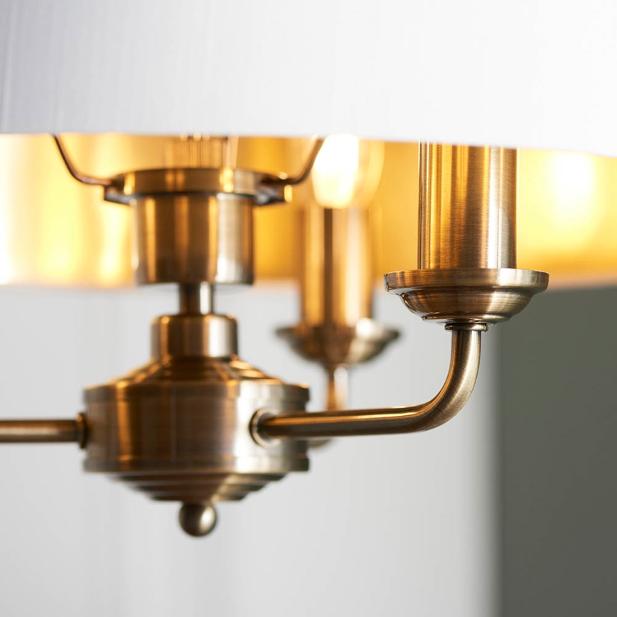 Endon 98934 - Chandelier on a chain HIGHCLERE 3xE14/40W/230V white/brass