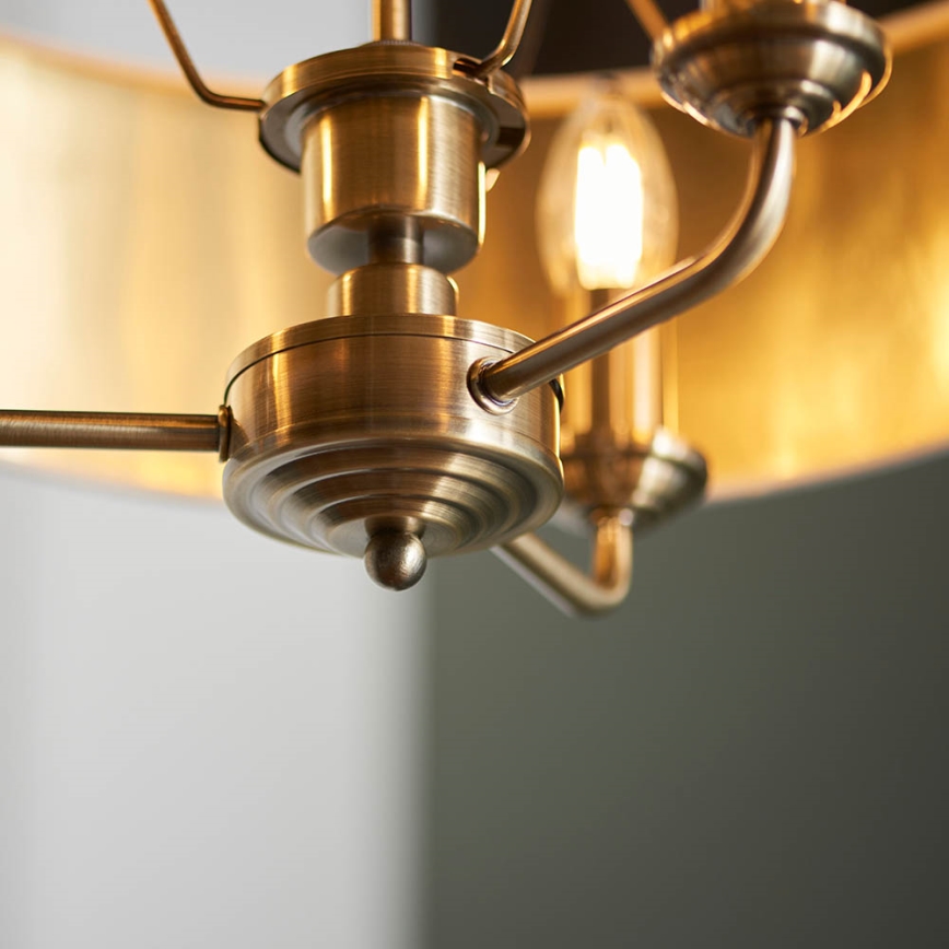 Endon 98934 - Chandelier on a chain HIGHCLERE 3xE14/40W/230V white/brass