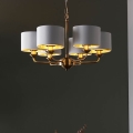 Endon 98936 - Chandelier on a chain HIGHCLERE 6xE14/28W/230V white/brass