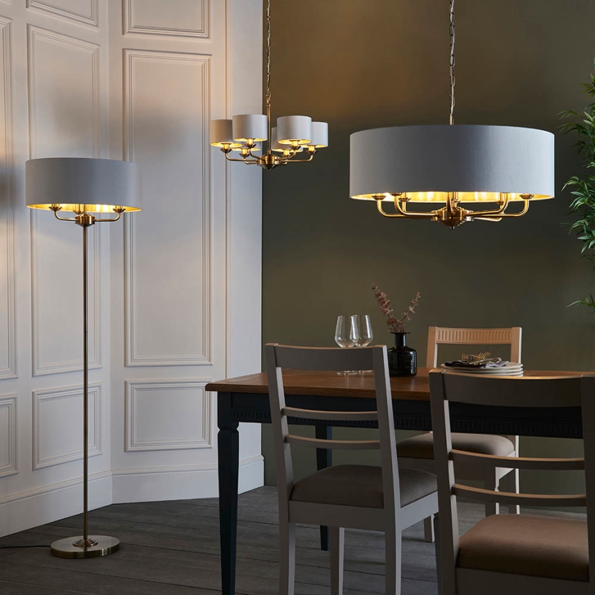 Endon 98936 - Chandelier on a chain HIGHCLERE 6xE14/28W/230V white/brass