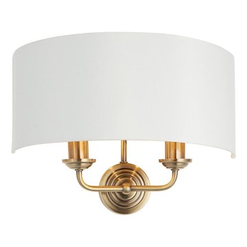 Endon 98937 - Wall light HIGHCLERE 2xE14/40W/230V white/brass