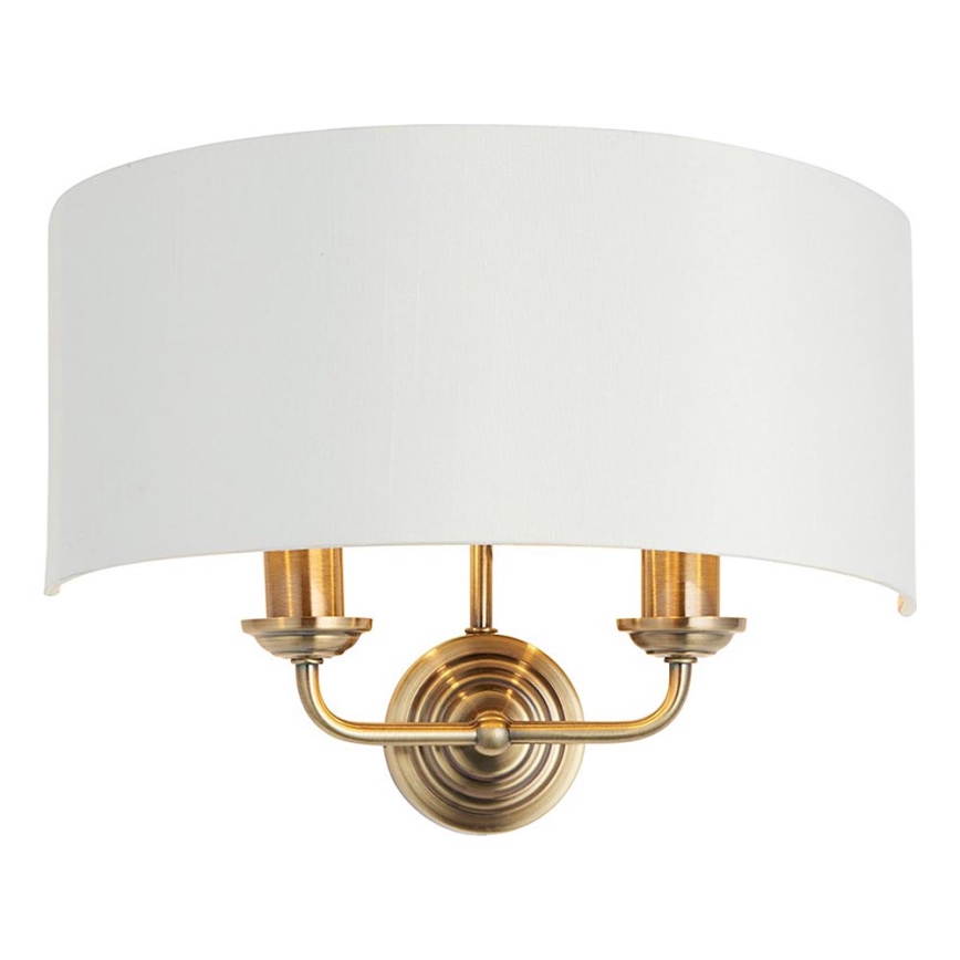 Endon 98937 - Wall light HIGHCLERE 2xE14/40W/230V white/brass