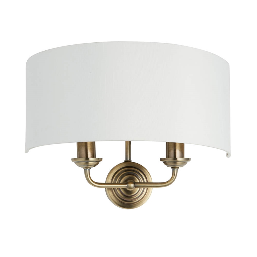 Endon 98937 - Wall light HIGHCLERE 2xE14/40W/230V white/brass