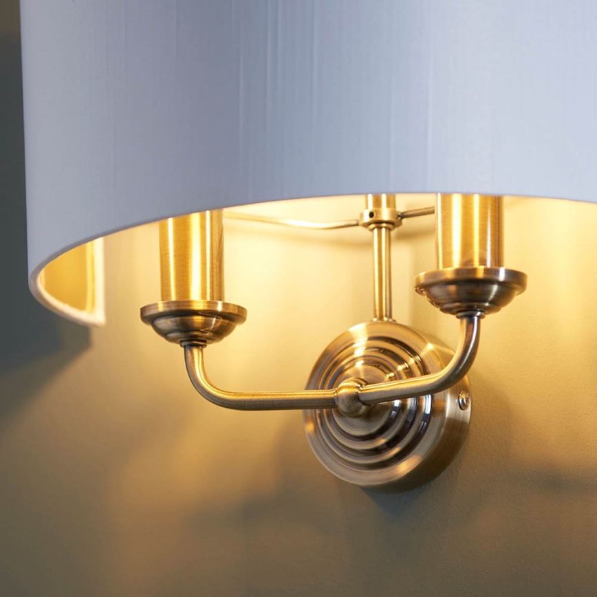 Endon 98937 - Wall light HIGHCLERE 2xE14/40W/230V white/brass