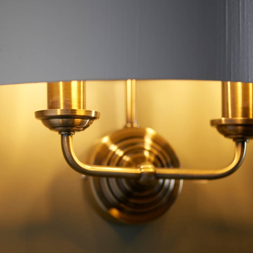 Endon 98937 - Wall light HIGHCLERE 2xE14/40W/230V white/brass
