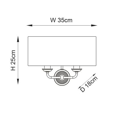 Endon 98937 - Wall light HIGHCLERE 2xE14/40W/230V white/brass