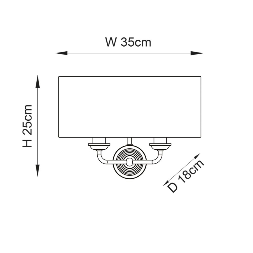 Endon 98937 - Wall light HIGHCLERE 2xE14/40W/230V white/brass