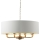 Endon 98938 - HIGHCLERE chain-hung chandelier 8×E14/40W/230V, Ø 70 cm, white/brass