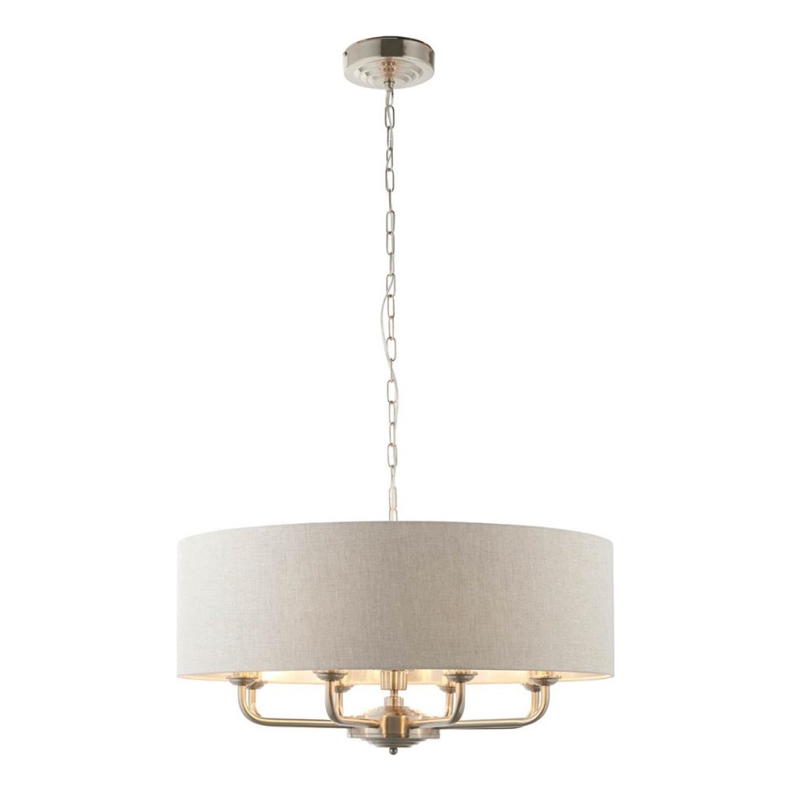 Endon 99152 - Chandelier on a chain HIGHCLERE 8xE14/40W/230V grey/matte chrome