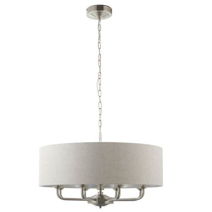 Endon 99152 - Chandelier on a chain HIGHCLERE 8xE14/40W/230V grey/matte chrome d. 70 cm