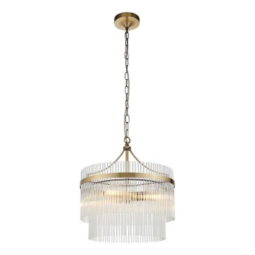 Endon 99167 - Chandelier on a chain MARIETTA 3xE14/7W/230V brass/clear