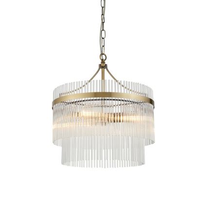 Endon 99167 - Chandelier on a chain MARIETTA 3xE14/7W/230V brass/clear