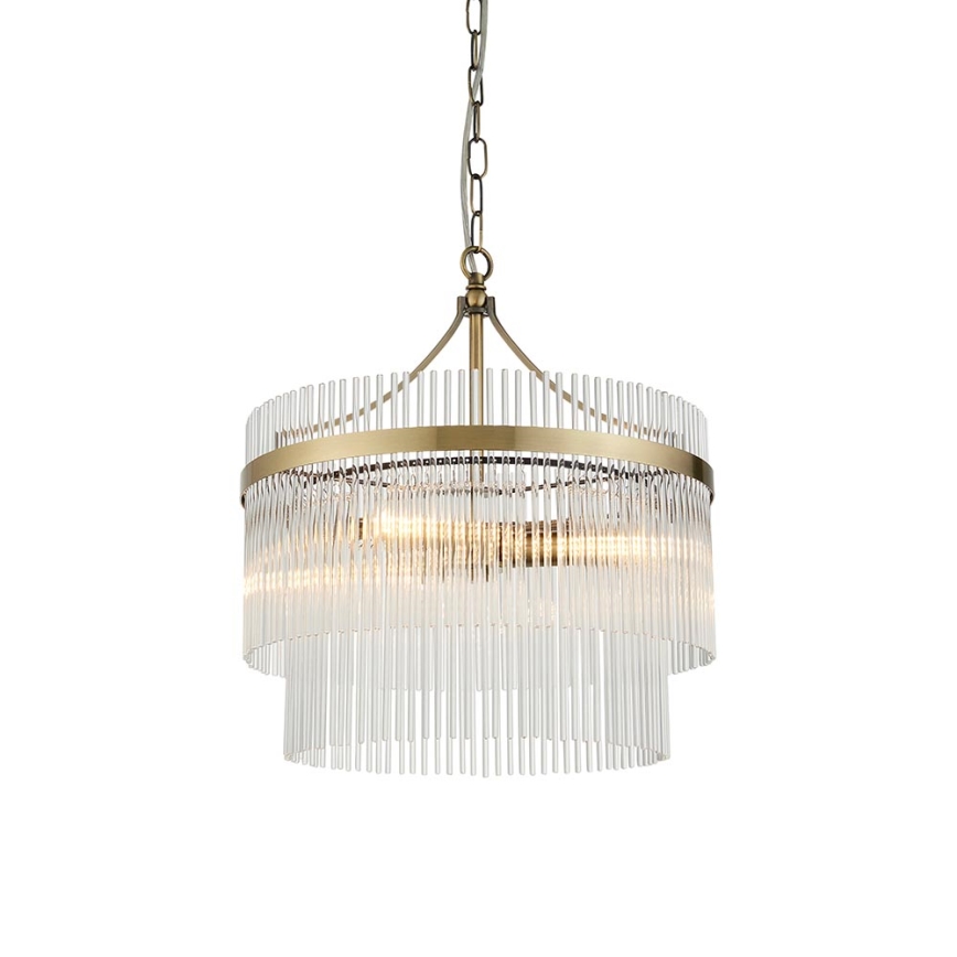 Endon 99167 - Chandelier on a chain MARIETTA 3xE14/7W/230V brass/clear