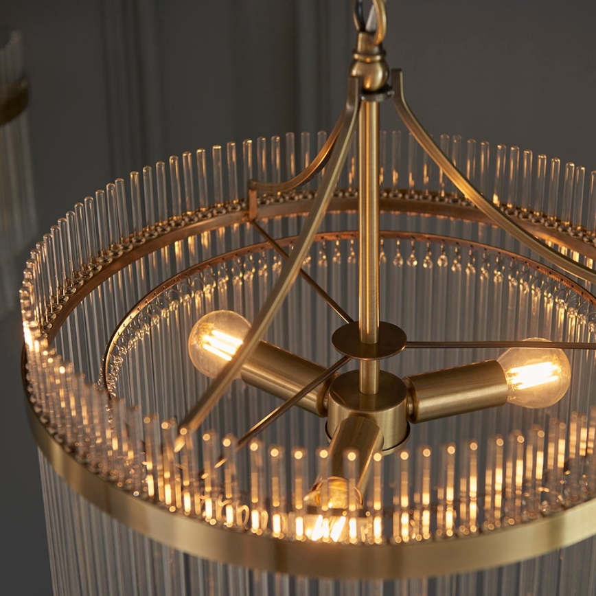 Endon 99167 - Chandelier on a chain MARIETTA 3xE14/7W/230V brass/clear