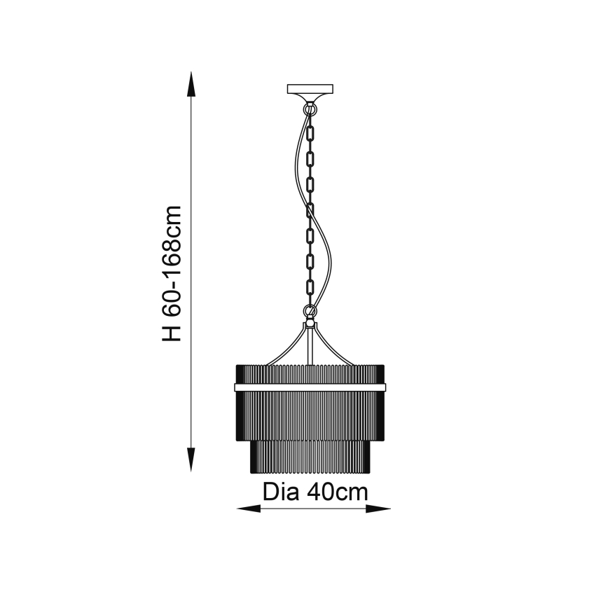 Endon 99167 - Chandelier on a chain MARIETTA 3xE14/7W/230V brass/clear