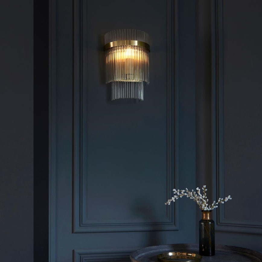 Endon 99168 - Wall light MARIETTA 1xE14/6W/230V brass/clear