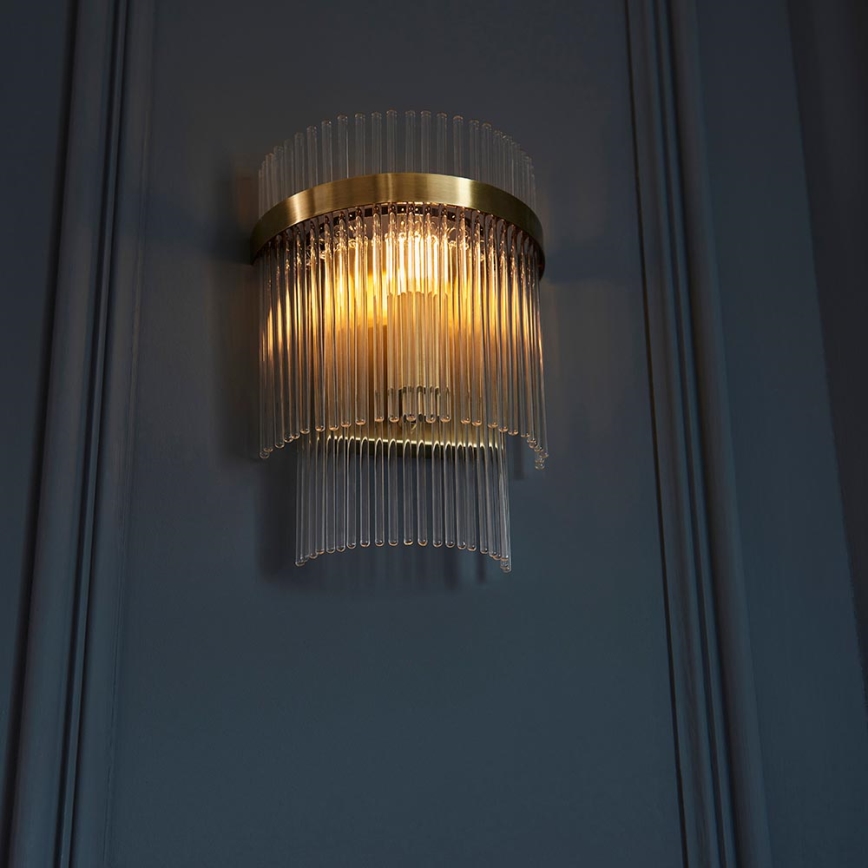 Endon 99168 - Wall light MARIETTA 1xE14/6W/230V brass/clear