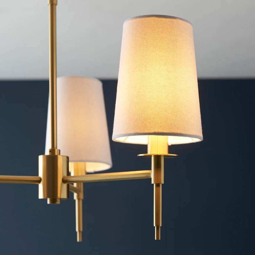 Endon 99456 - Rod pendant light 3xE14/6W/230V gold/white