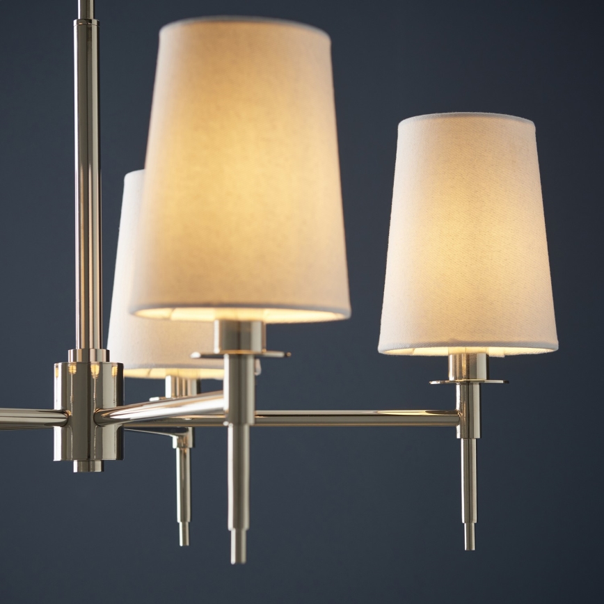 Endon 99457 - Chain-hung chandelier 5xE14/6W/230V polished chrome/white