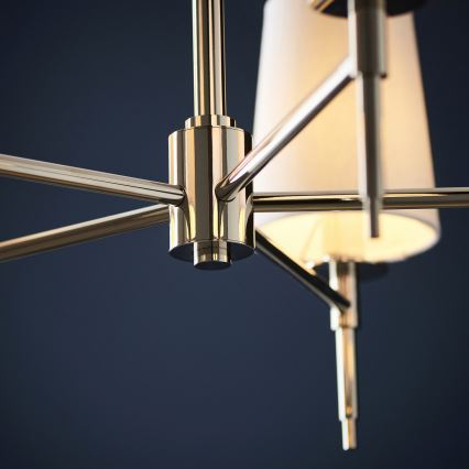 Endon 99457 - Chain-hung chandelier 5xE14/6W/230V polished chrome/white