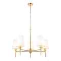 Endon 99458 - Chain-hung chandelier 5xE14/6W/230V gold/white