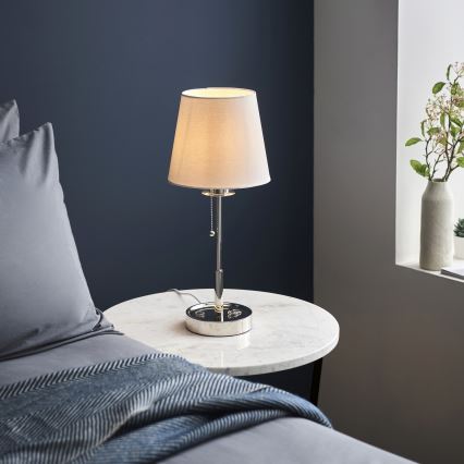 Endon 99596 - Table lamp 1xE27/10W/230V white/glossy chrome