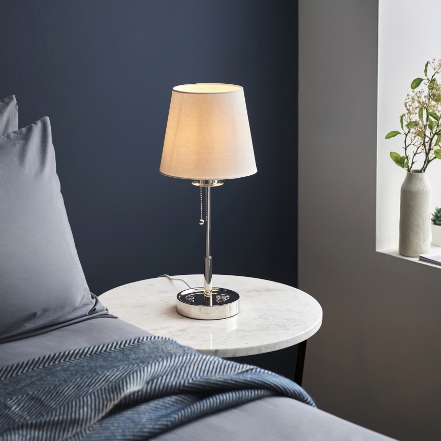 Endon 99596 - Table lamp 1xE27/10W/230V white/glossy chrome