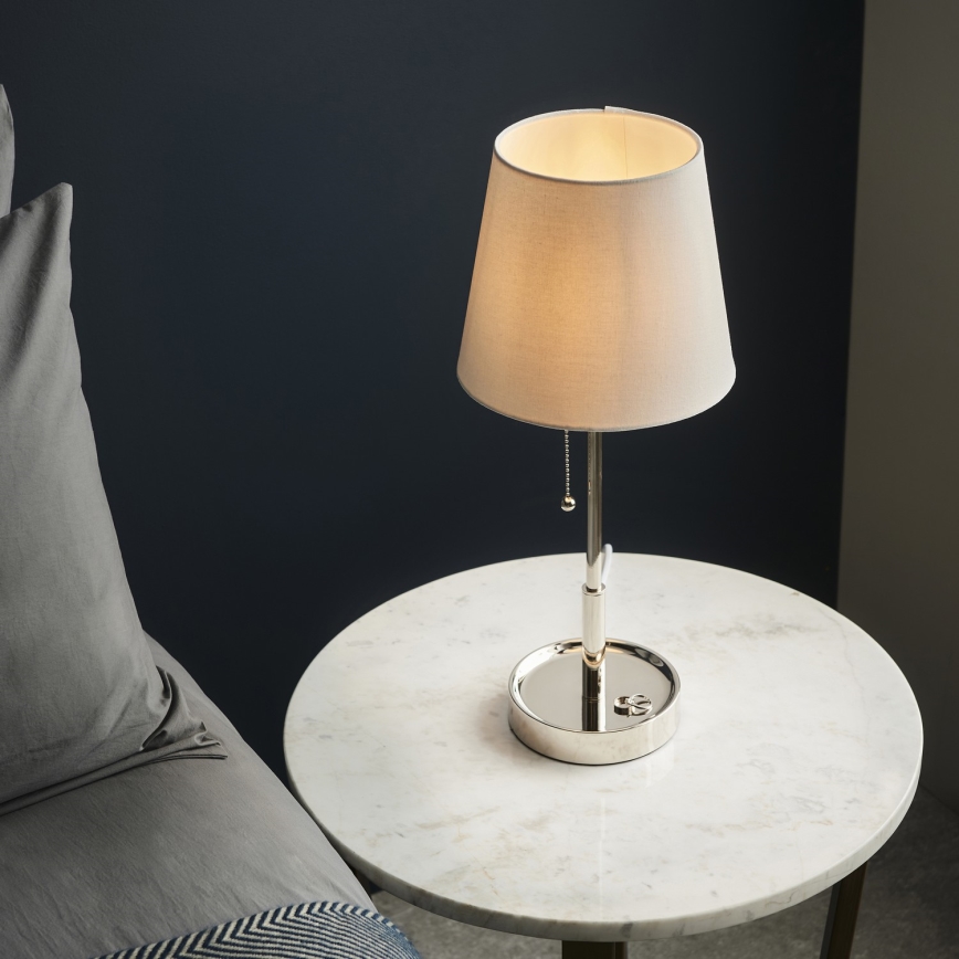 Endon 99596 - Table lamp 1xE27/10W/230V white/glossy chrome