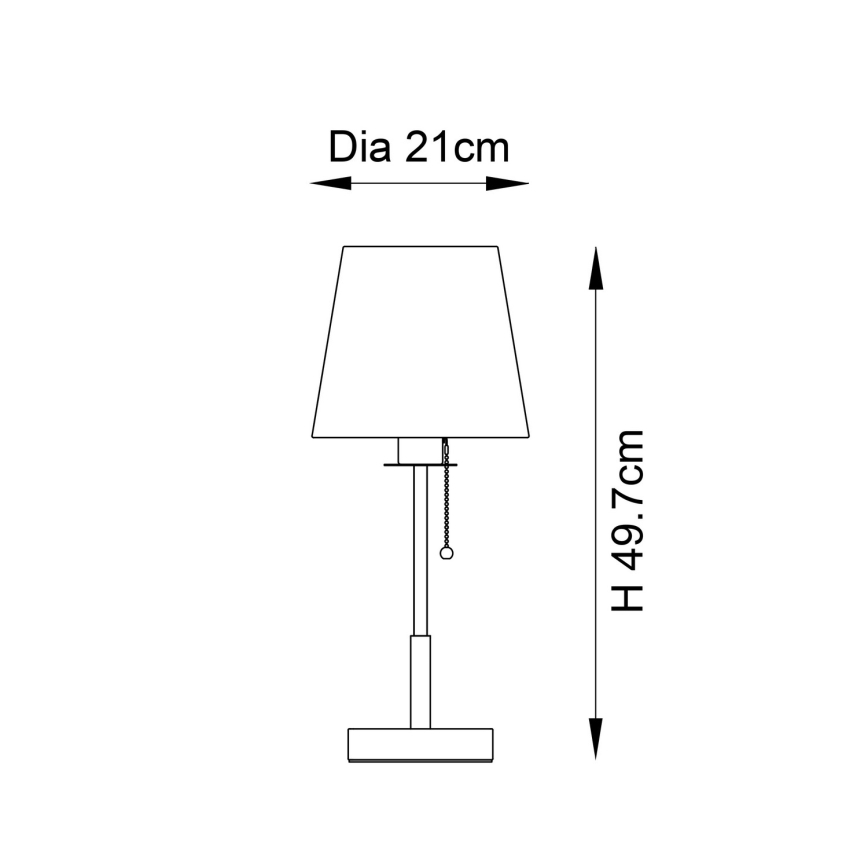 Endon 99596 - Table lamp 1xE27/10W/230V white/glossy chrome
