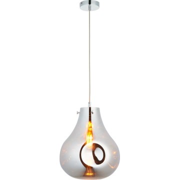 Endon 99788 - EUROPA Cable-Hung Pendant Light 1xE27/10W/230V, Smoked Black