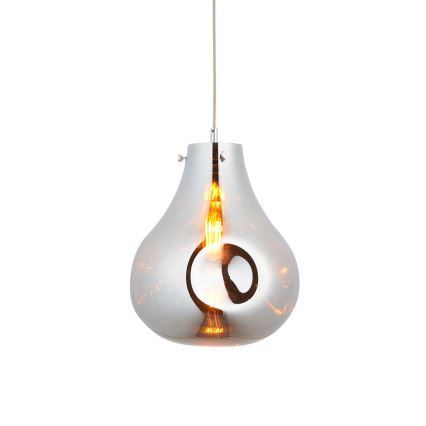 Endon 99788 - EUROPA Cable-Hung Pendant Light 1xE27/10W/230V, Smoked Black