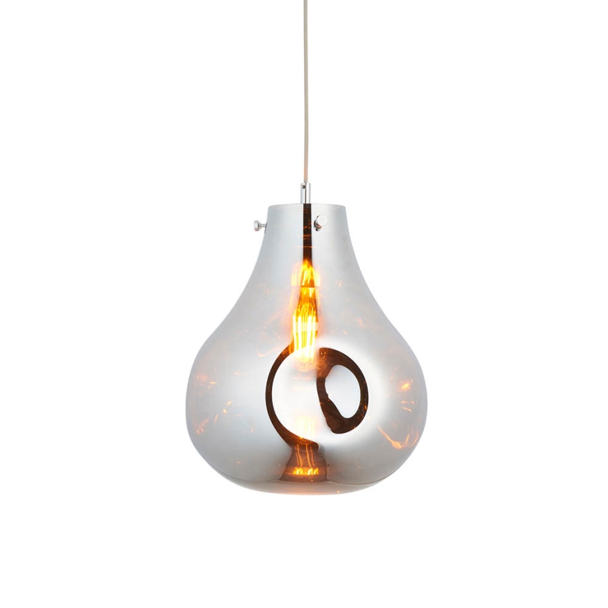 Endon 99788 - EUROPA Cable-Hung Pendant Light 1xE27/10W/230V, Smoked Black