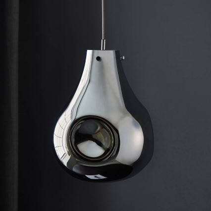Endon 99788 - EUROPA Cable-Hung Pendant Light 1xE27/10W/230V, Smoked Black
