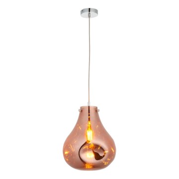 Endon 99790 - Cable-suspended pendant light EUROPA 1xE27/10W/230V smoky brown