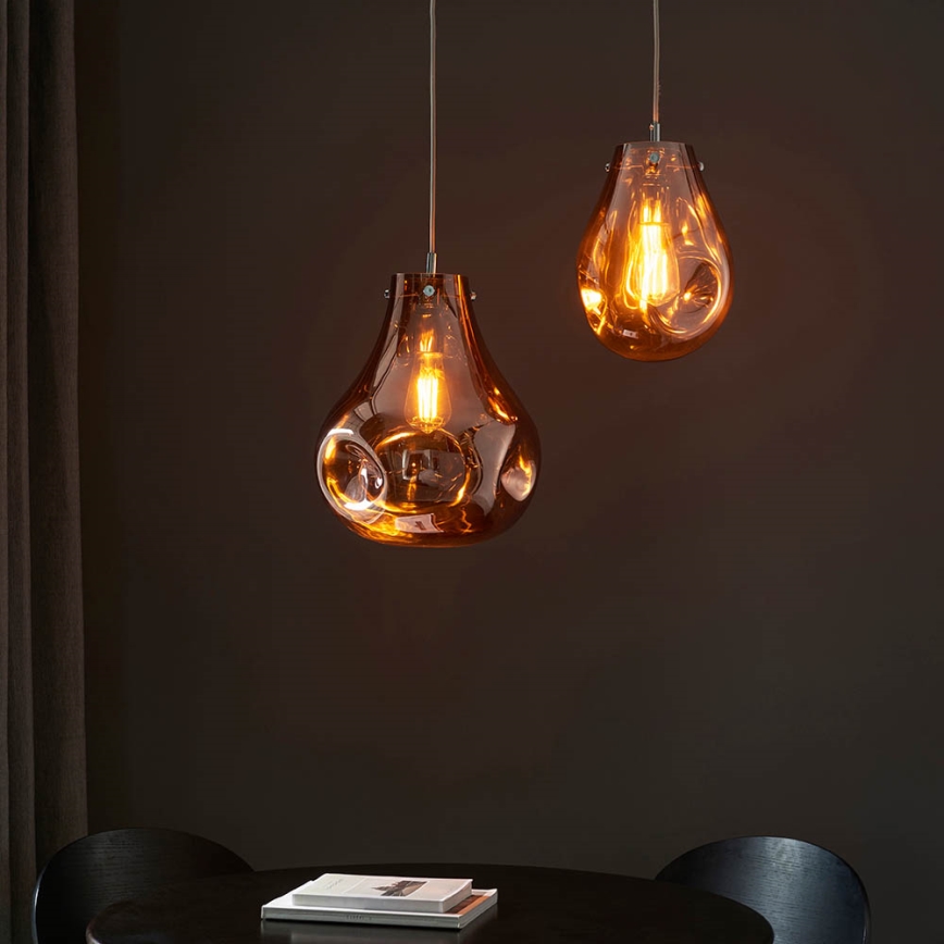Endon 99790 - Cable-suspended pendant light EUROPA 1xE27/10W/230V smoky brown