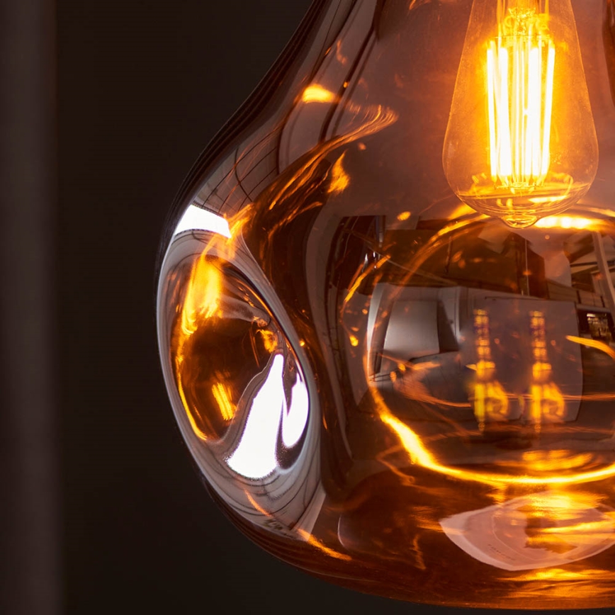Endon 99790 - Cable-suspended pendant light EUROPA 1xE27/10W/230V smoky brown