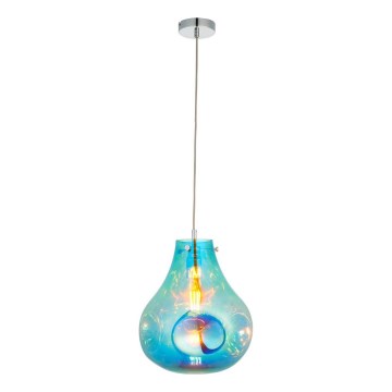 Endon 99791 - Chandelier on a string EUROPA 1xE27/10W/230V blue