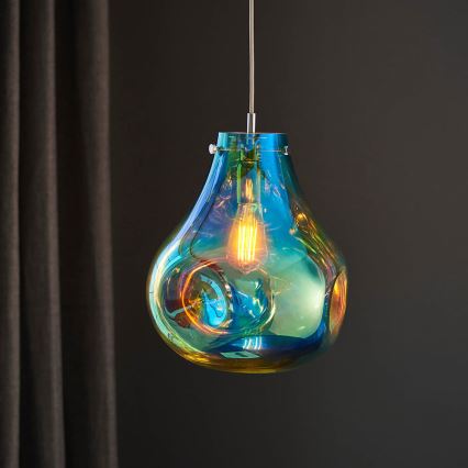 Endon 99791 - Chandelier on a string EUROPA 1xE27/10W/230V blue