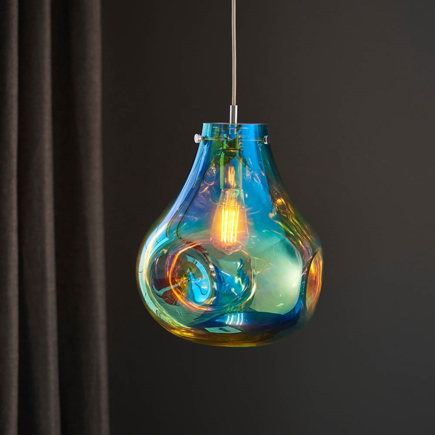 Endon 99791 - Chandelier on a string EUROPA 1xE27/10W/230V blue