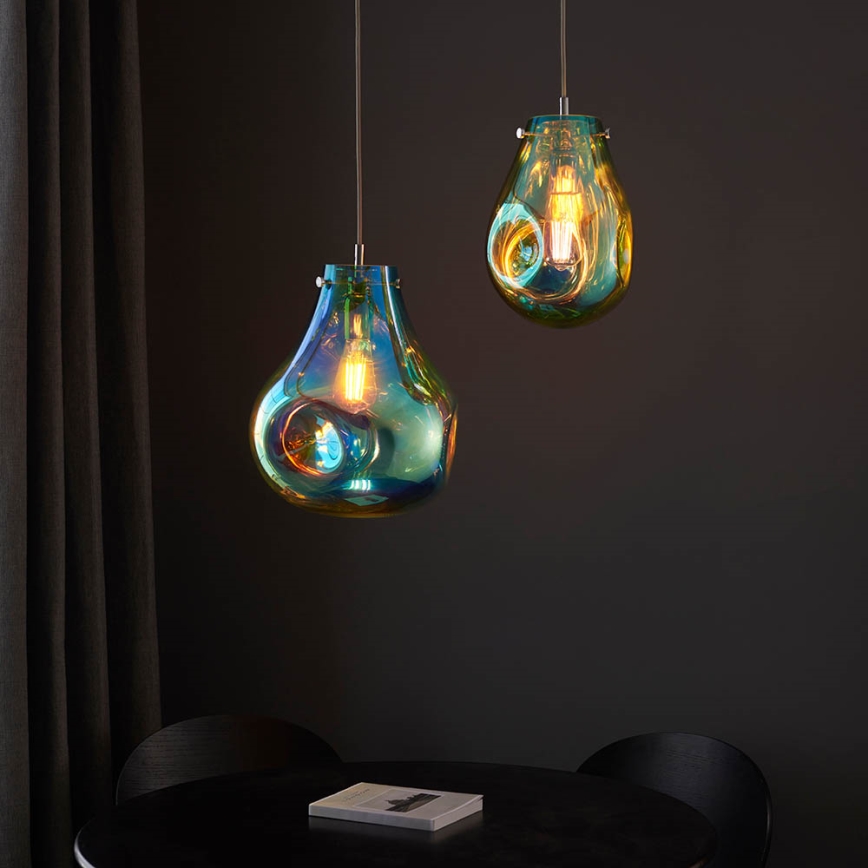 Endon 99791 - Chandelier on a string EUROPA 1xE27/10W/230V blue