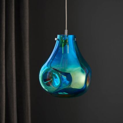 Endon 99791 - Chandelier on a string EUROPA 1xE27/10W/230V blue