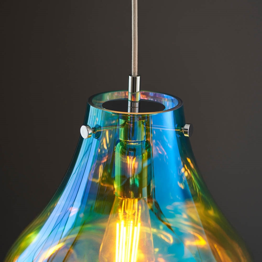 Endon 99791 - Chandelier on a string EUROPA 1xE27/10W/230V blue