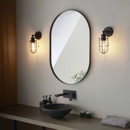 Endon 99948 - CREW Bathroom Wall Light 1xE27/6W/230V IP44 Black