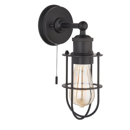 Endon 99948 - CREW Bathroom Wall Light 1xE27/6W/230V IP44 Black