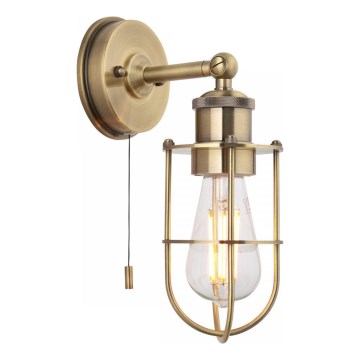 Endon 99952 - Bathroom wall light CREW 1xE27/6W/230V IP44 brass