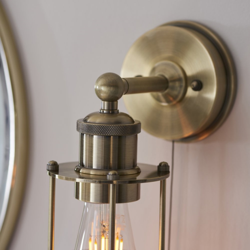 Endon 99952 - Bathroom wall light CREW 1xE27/6W/230V IP44 brass